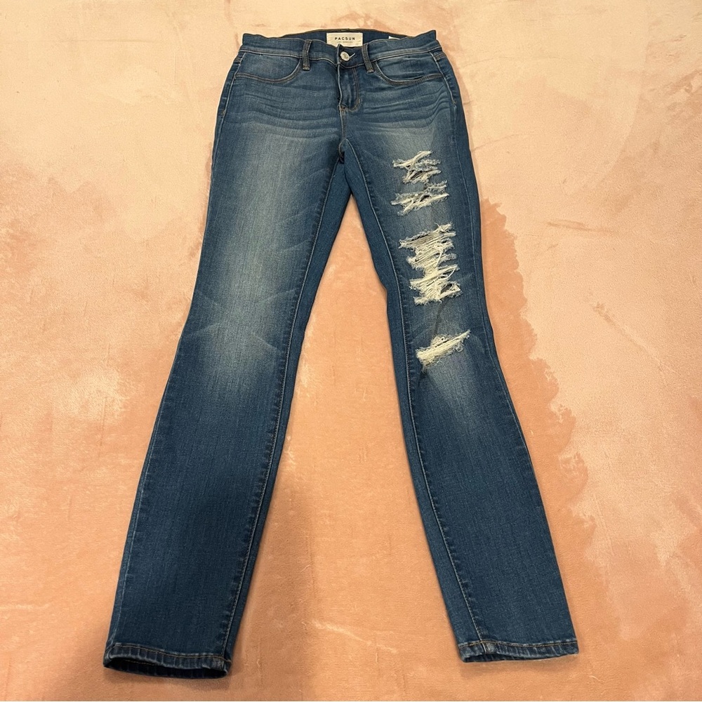 PacSun Distressed Denim Jeggings Size 25
